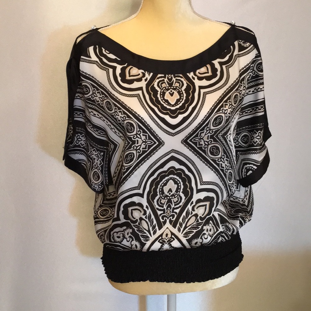 White House Black Market Short Sleeve Top Size S